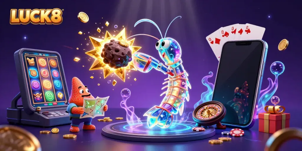 Experience thrilling moments with LUCK8 featuring exciting games and vibrant 3D illustrations.