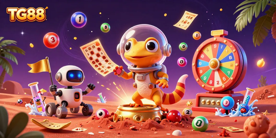 Experience the excitement of TG88's Martian casino adventure, showcasing vibrant game elements.