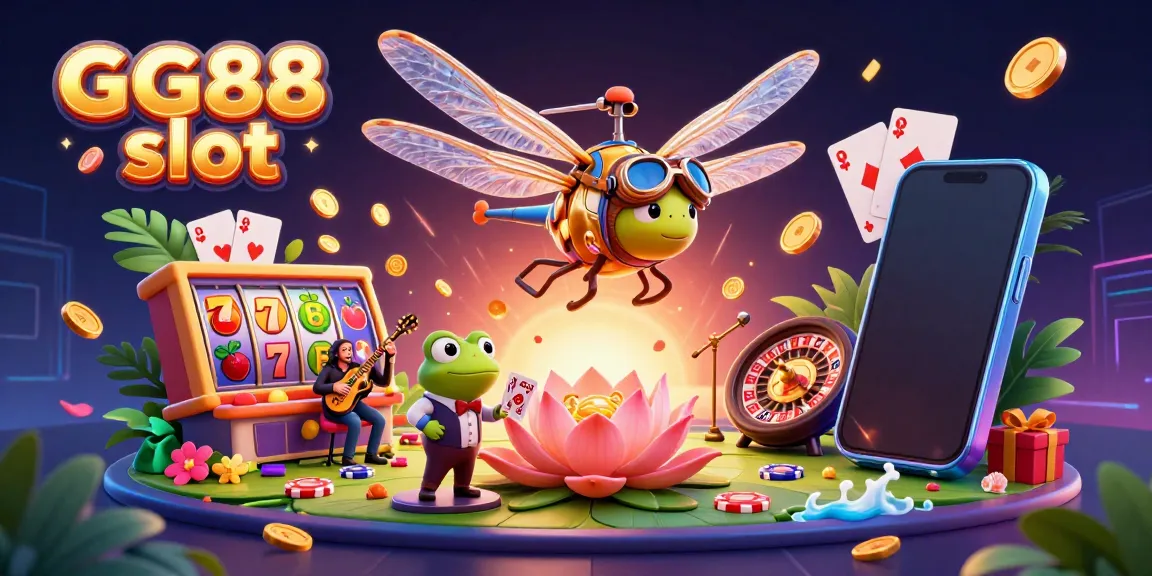 Experience the excitement of GG88 slot as vibrant characters bring the casino scene to life.