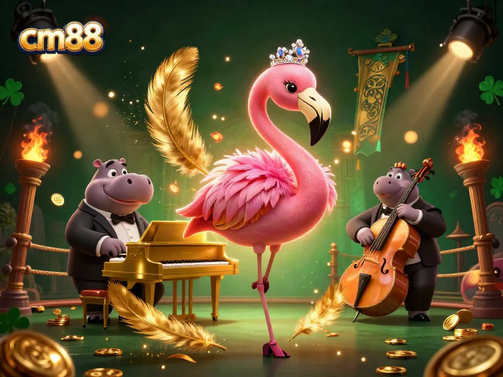 Experience thrilling entertainment with cm88, featuring vibrant characters in a dynamic casino atmosphere.