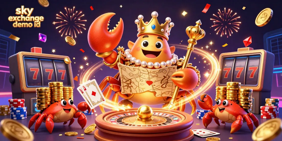 Experience thrilling betting with the sky exchange demo id featuring an emperor crab and vibrant casino elements.