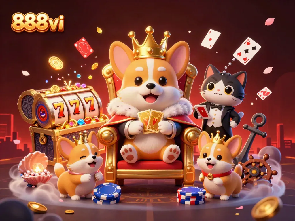 Experience thrilling gaming with 888vi's dynamic characters and vibrant scenes filled with treasures.