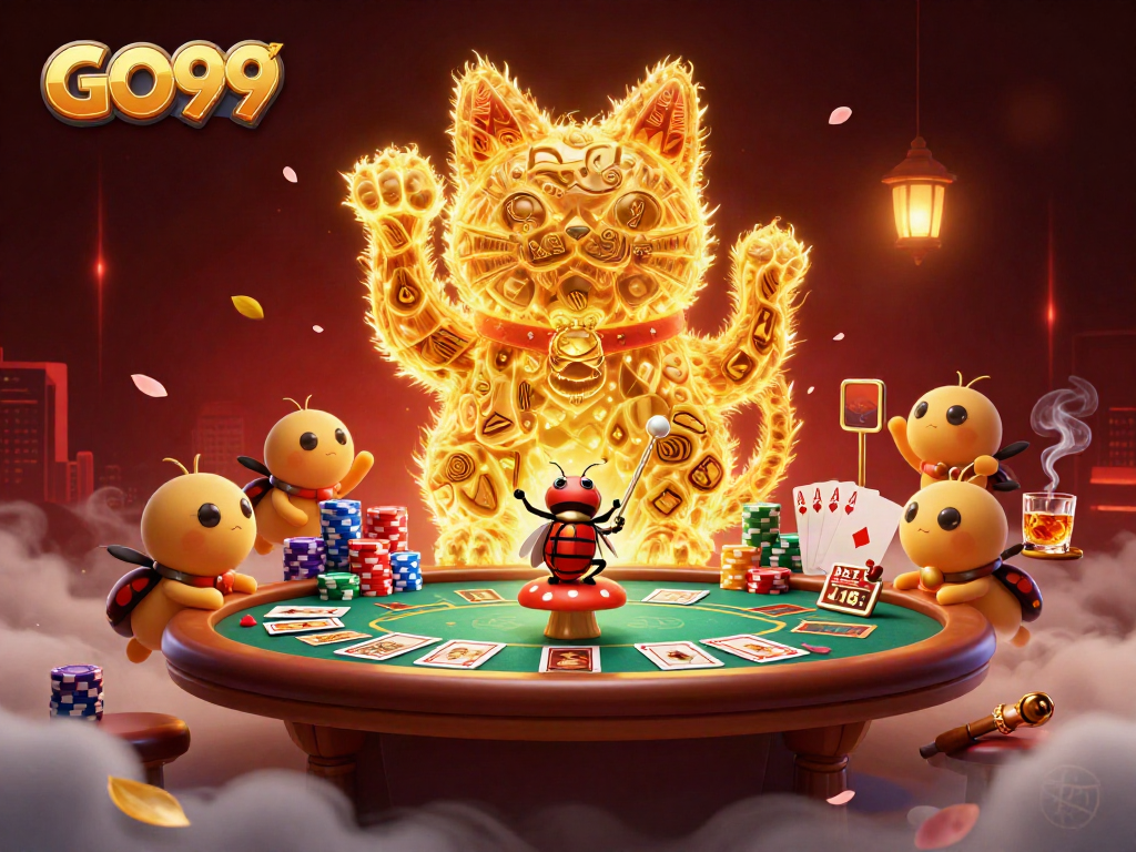 GO99 offers an exciting gaming experience with vibrant visuals and dynamic casino symbols.